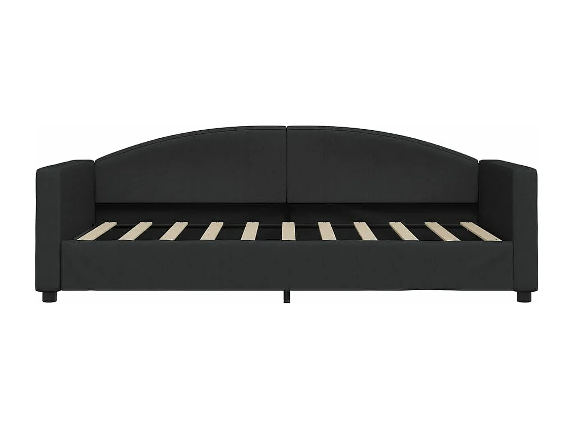 Sofá-cama 90x190 cm tecido preto