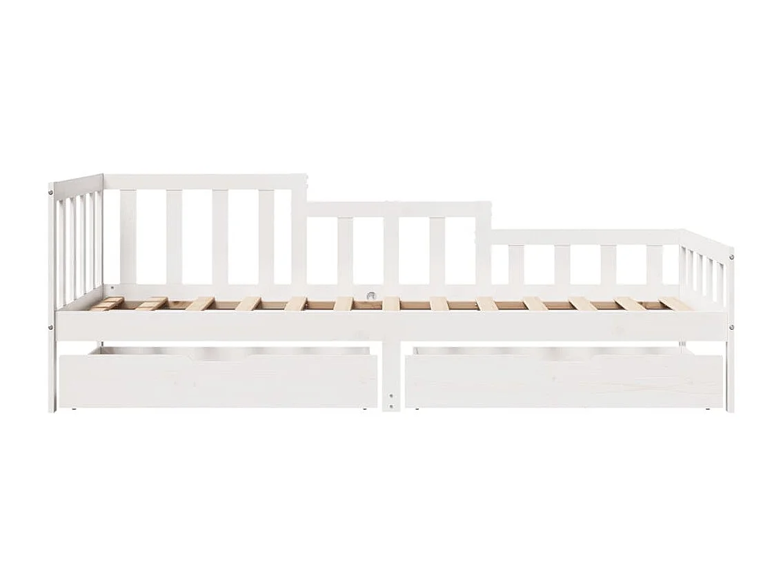 Slaapbank met lades 90x190 cm massief grenenhout