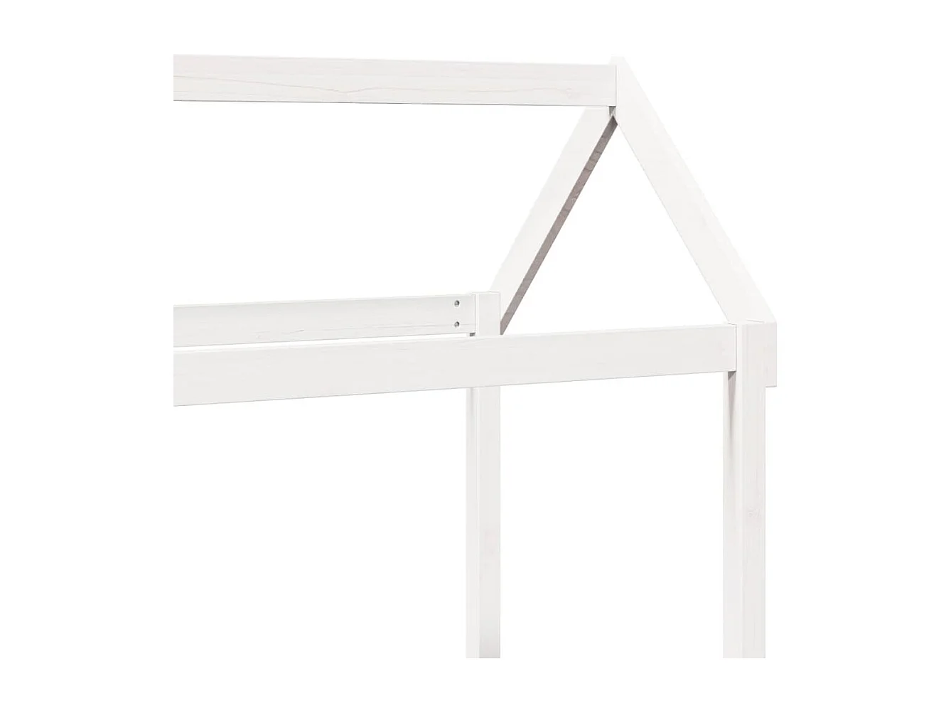 Slaapbank met bedhuis 80x200 cm massief grenenhout wit