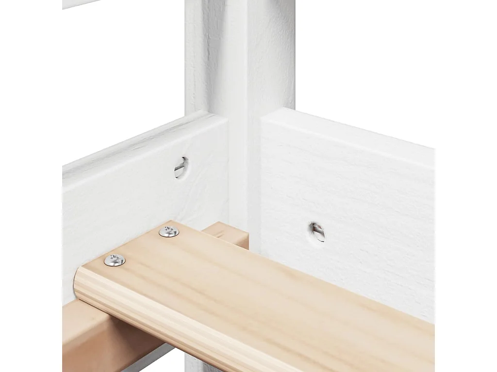 Sofá cama madera maciza de pino blanco 80x200 cm