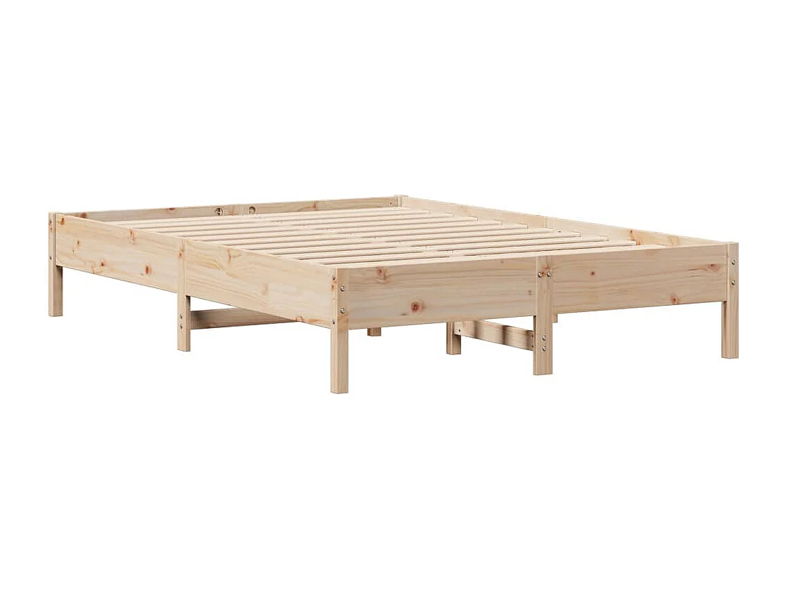 Cama com estante sem colchão 140x190 cm pinho maciço