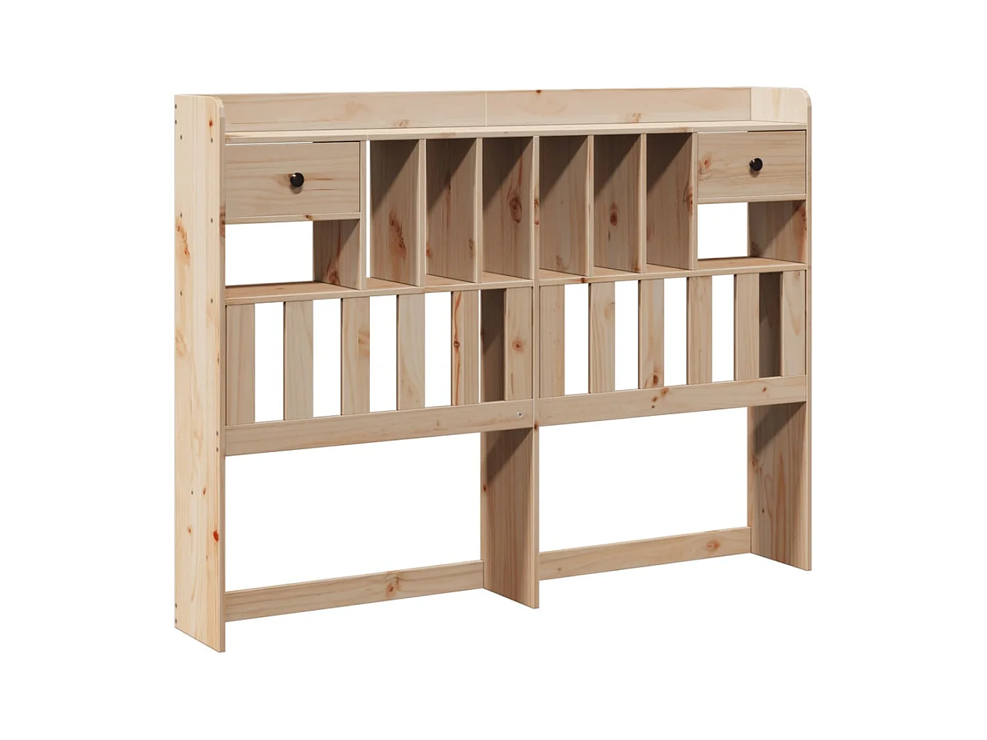 Bed met boekenkastukkenzonder matras massief grenenhout 160x200 cm