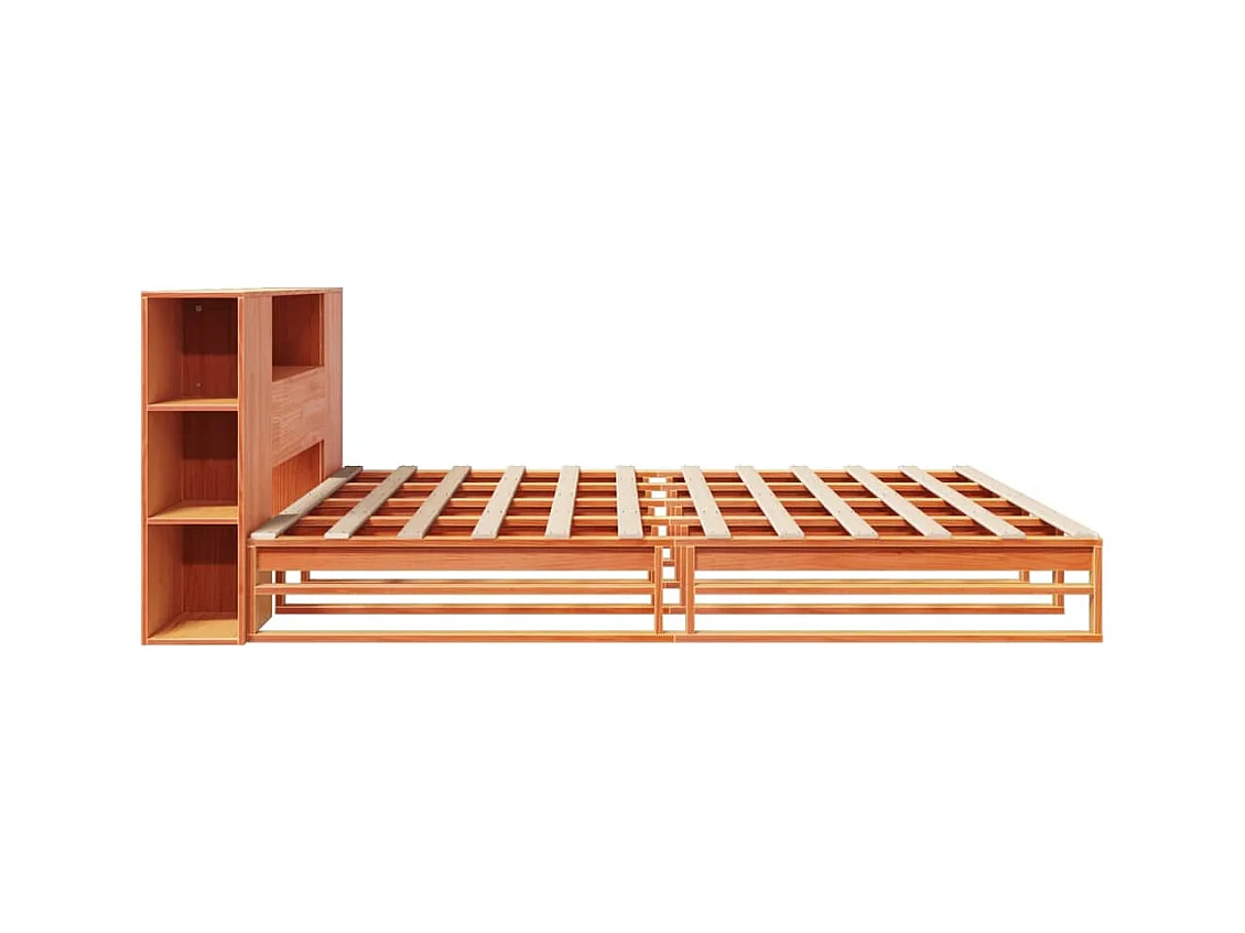 Cama com estante sem colchão 180x200 cm madeira maciça