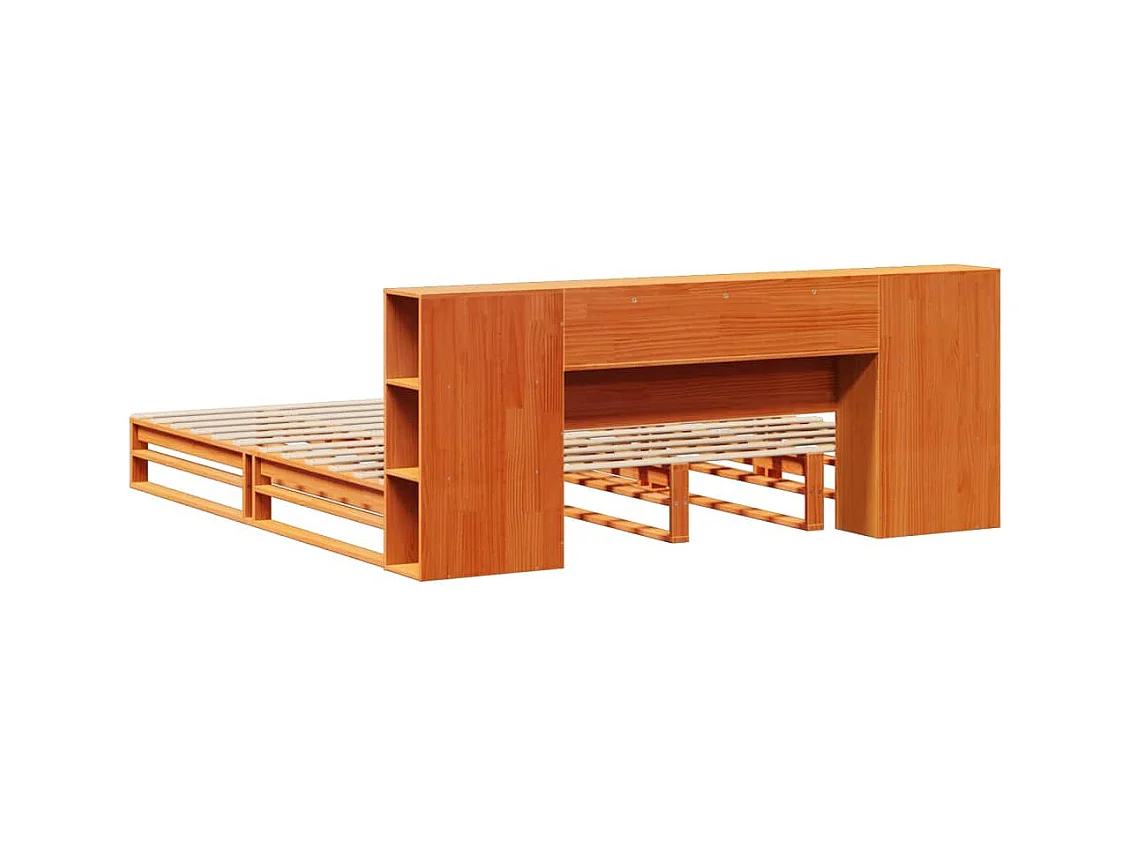 Cama com estante sem colchão 180x200 cm madeira maciça