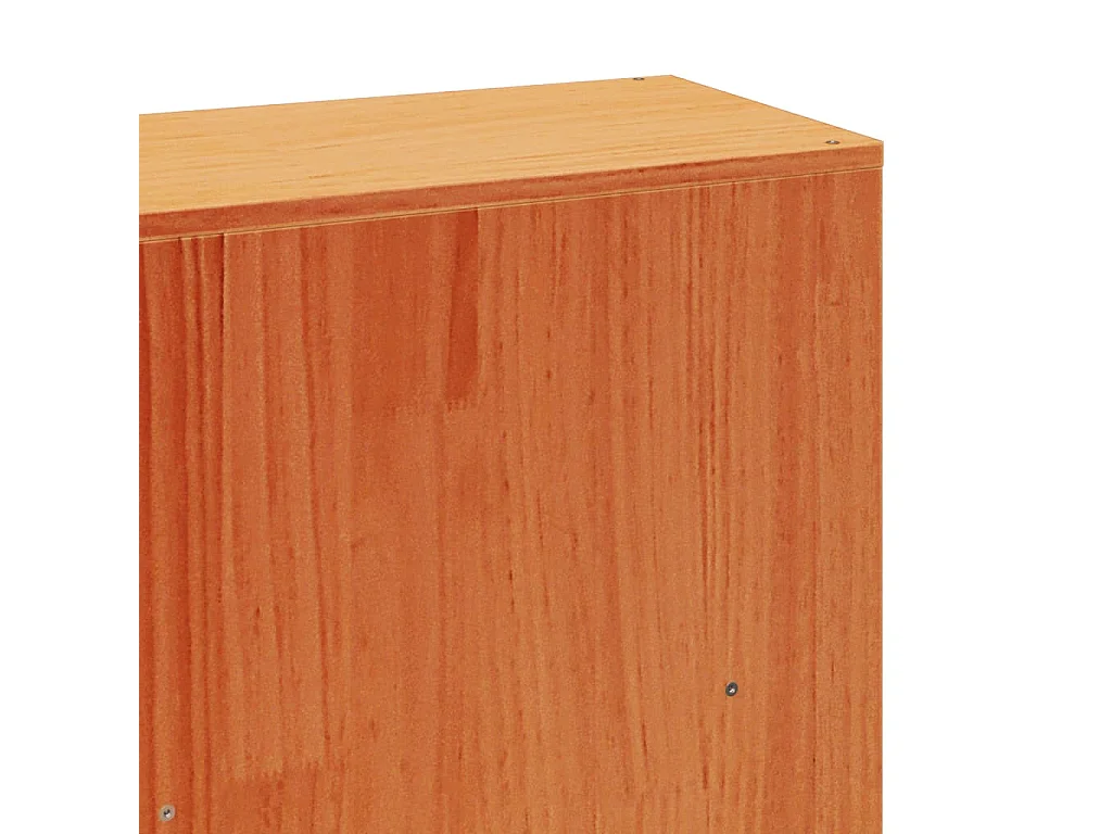 Cama con estantería sin colchón madera maciza marrón 180x200 cm