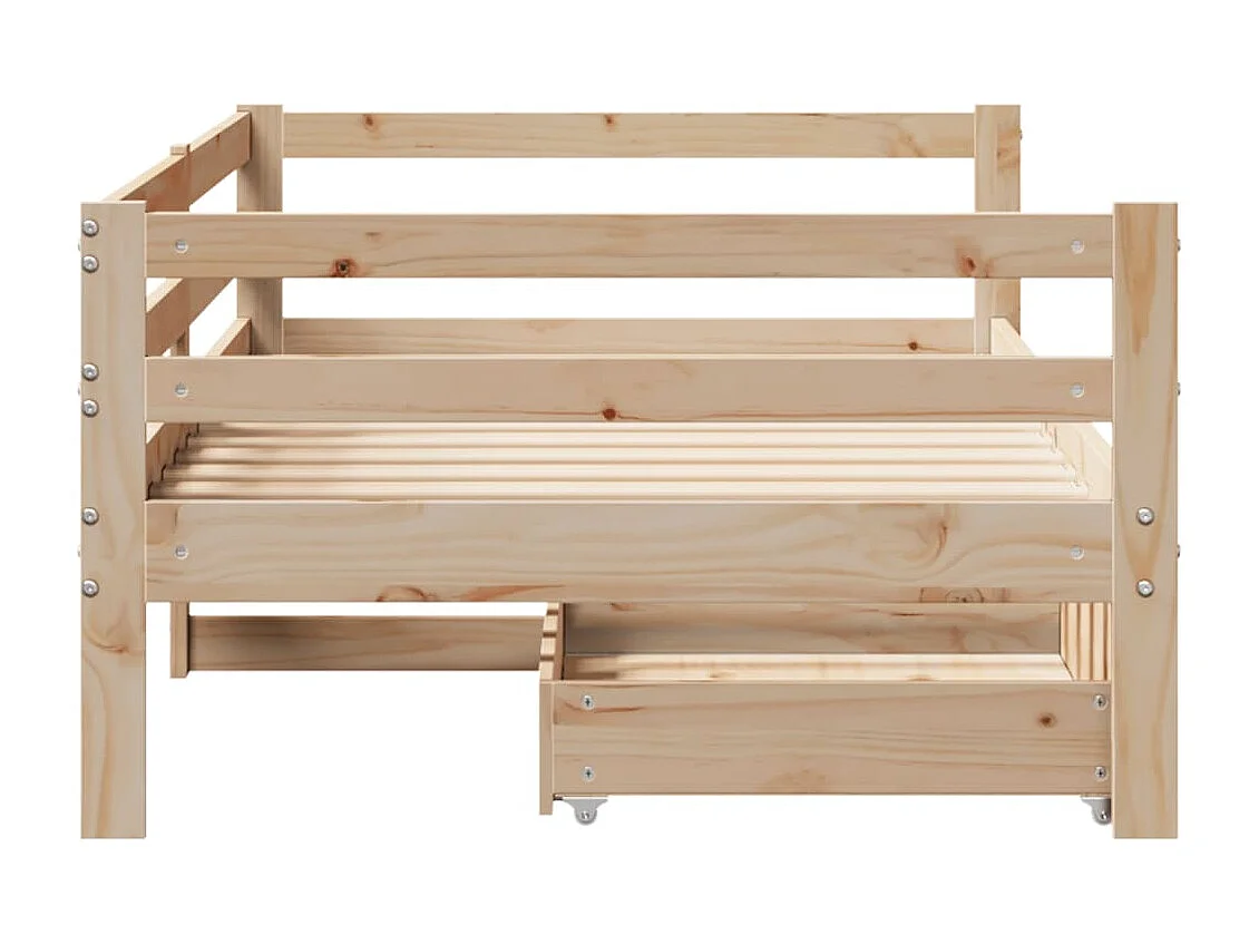 Sofá-cama com gavetas 90x200 cm madeira de pinho maciça