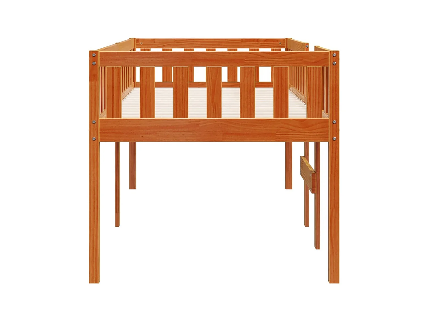Kinderbed zonder matras massief grenenhout wasbruin 80x200 cm