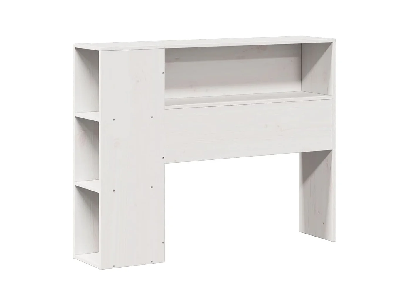 Bed met boekenkastukkenzonder matras grenenhout wit 100x200 cm