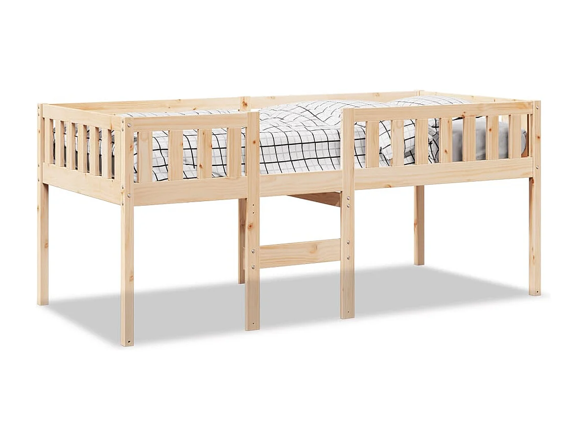 Cama para niños sin colchón madera maciza de pino 75x190 cm