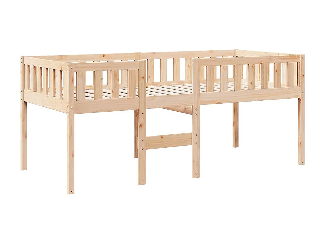 Cama para niños sin colchón madera maciza de pino 75x190 cm