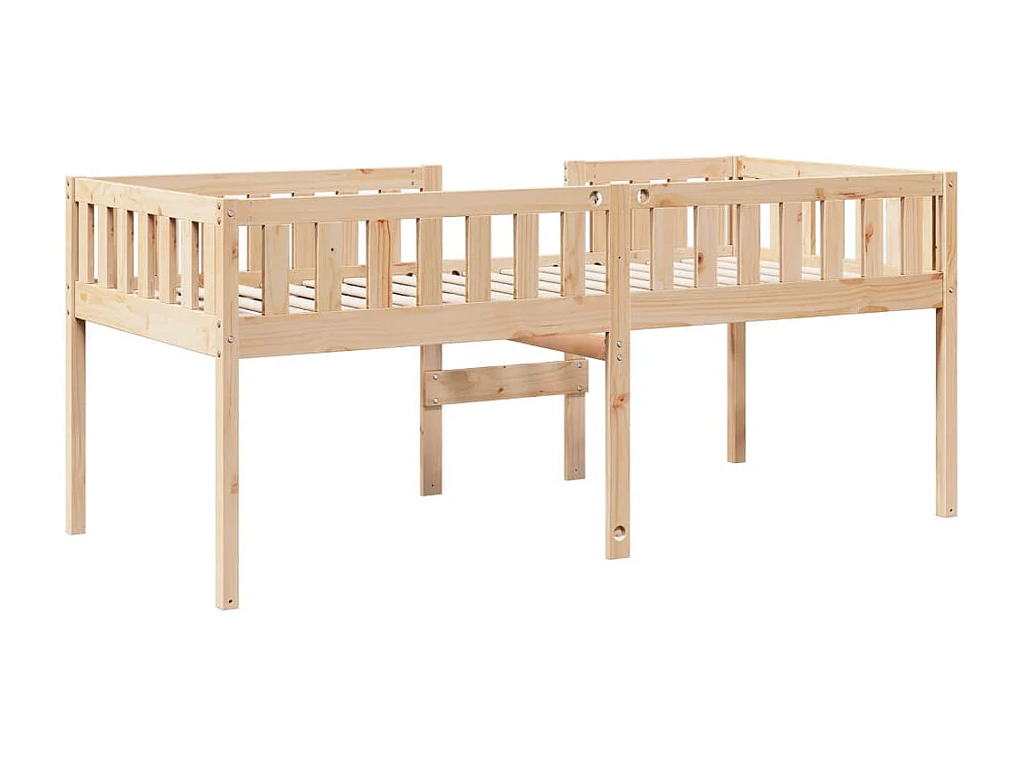 Cama para niños sin colchón madera maciza de pino 75x190 cm