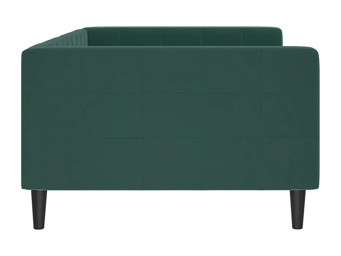 Sofá-cama 100x200 cm veludo verde-escuro