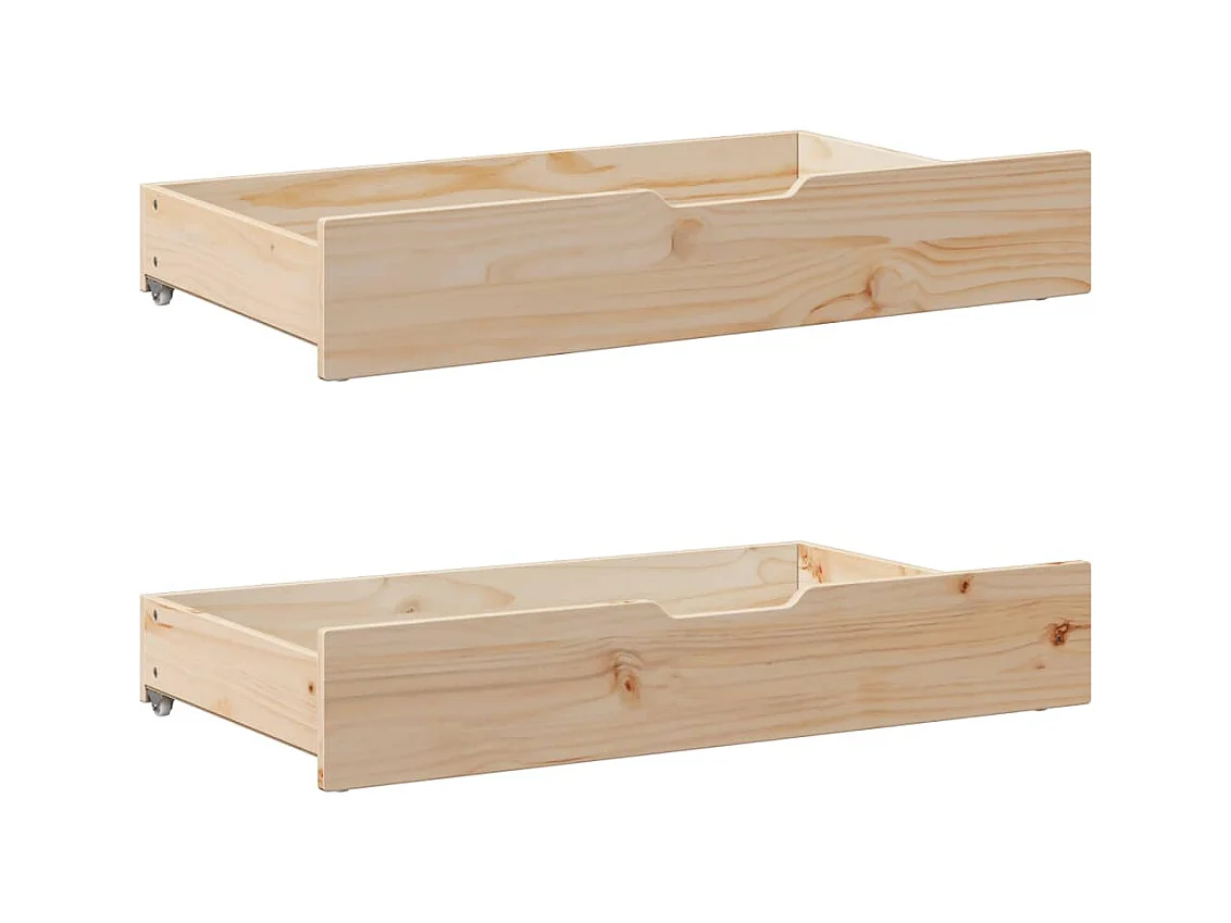 Slaapbank met lades 80x200 cm massief grenenhout