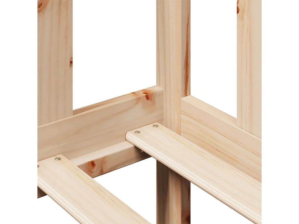 Sofá cama con cajones madera maciza de pino 80x200 cm