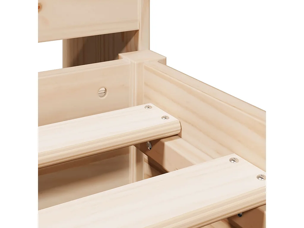 Bed met boekenkast zonder matras massief grenenhout 140x200 cm