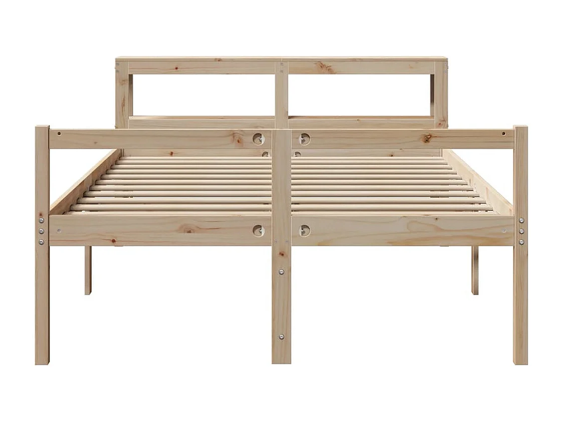 Cama para personas mayores con cabecero madera maciza 120x200cm