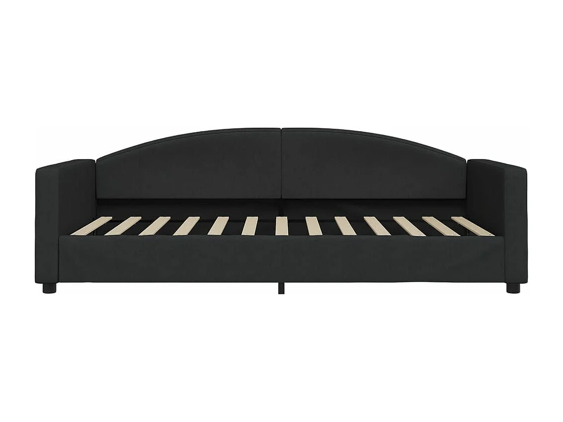 Slaapbank met matras 100x200 cm stof zwart