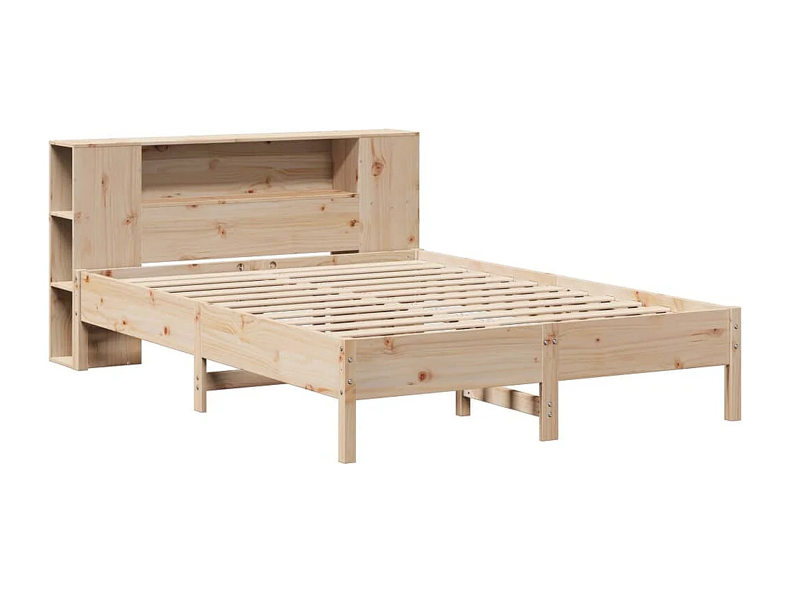 Cama com estante sem colchão 120x200 cm pinho maciço