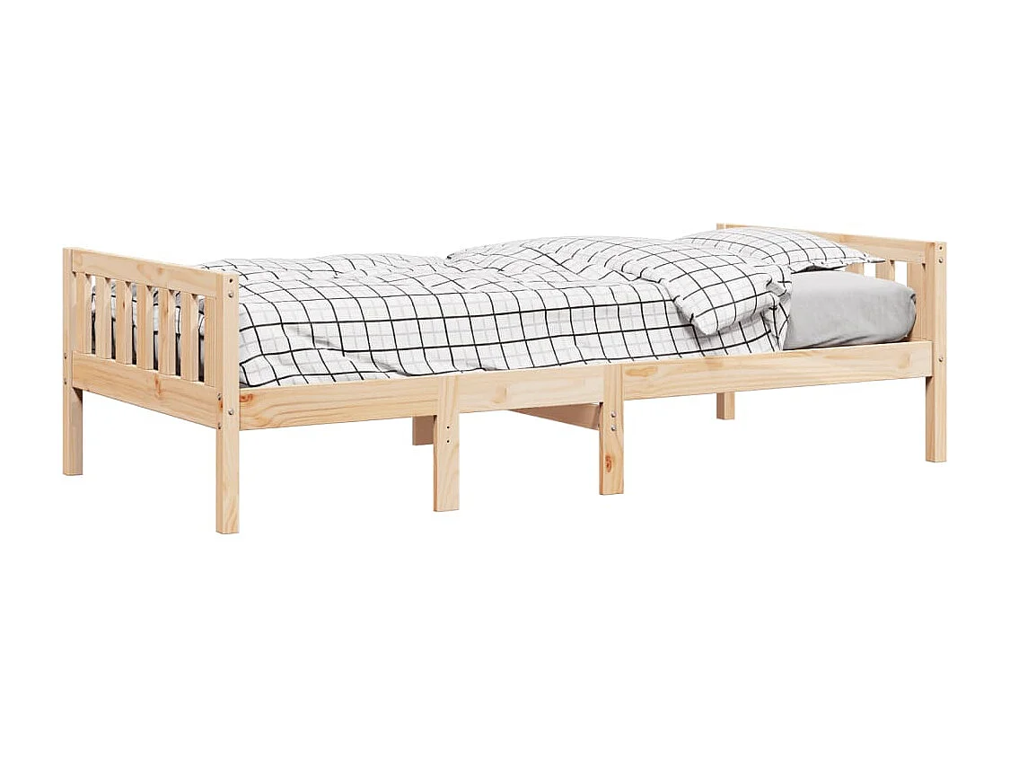 Cama para niños sin colchón madera maciza de pino 80x200 cm