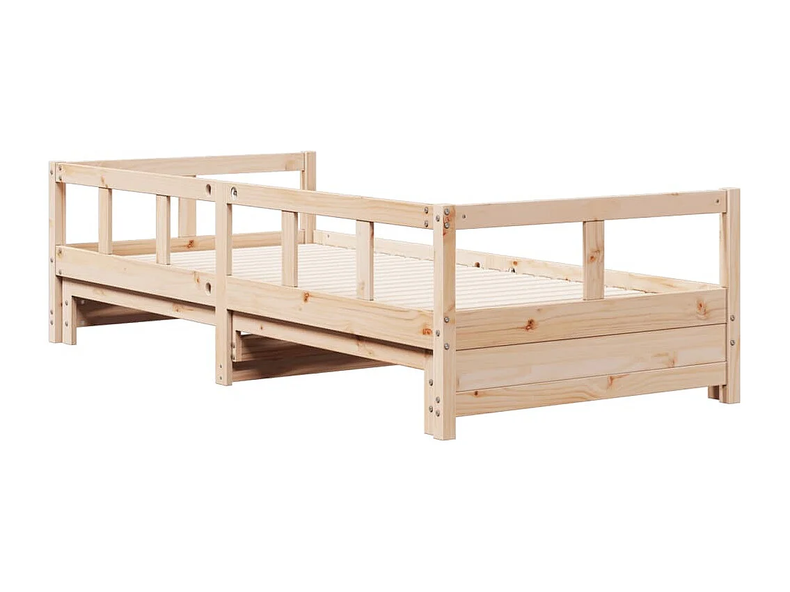 Sofá-cama sem colchão 80x200 cm madeira de pinho maciça