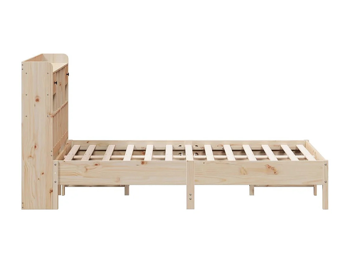 Cama com estante sem colchão 135x190 cm pinho maciço