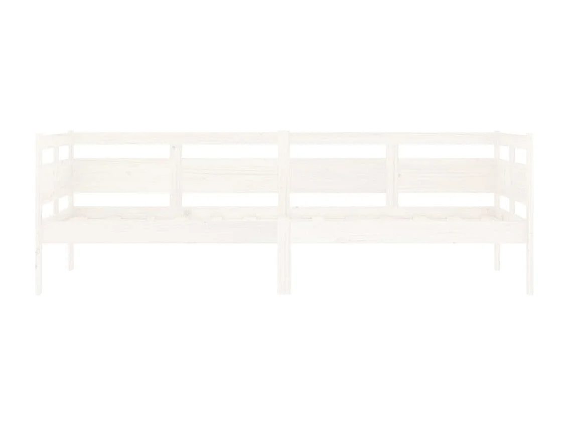 Sofá cama madera maciza de pino blanco 80x200 cm