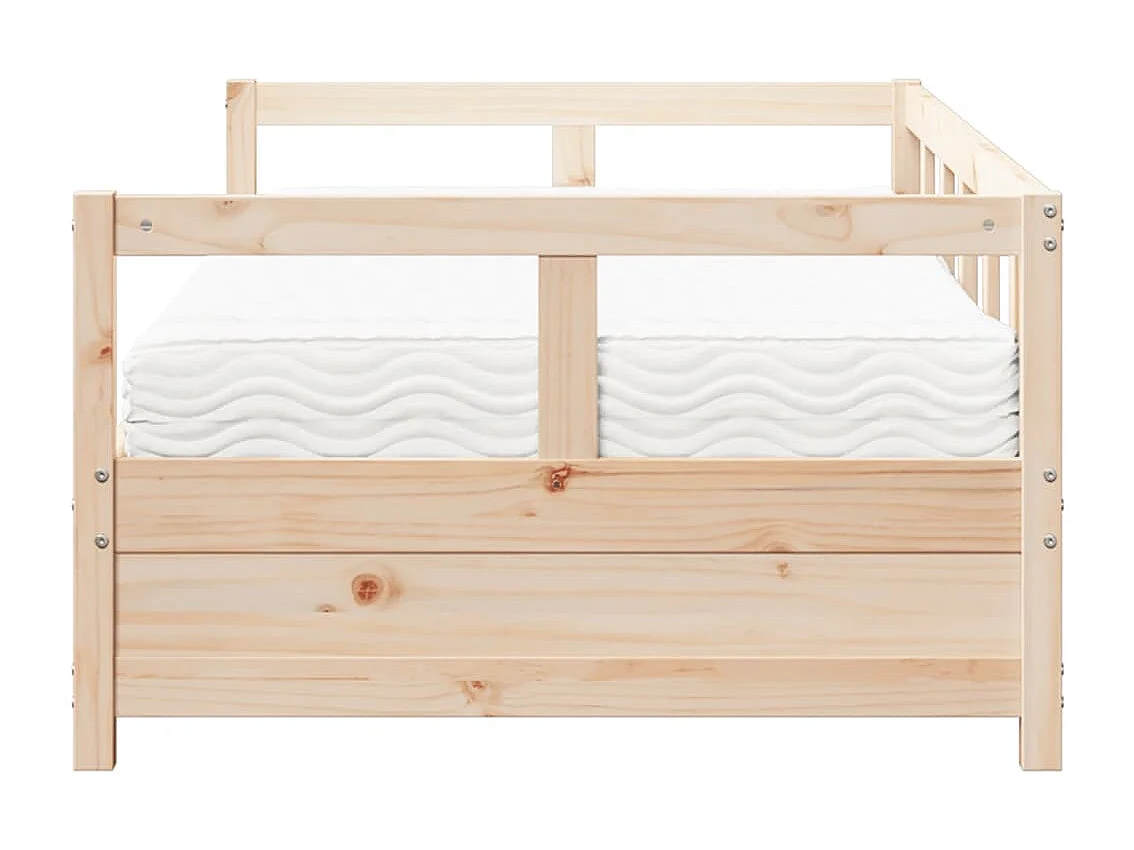 Sofá-cama com colchão 90x200 cm madeira de pinho maciça