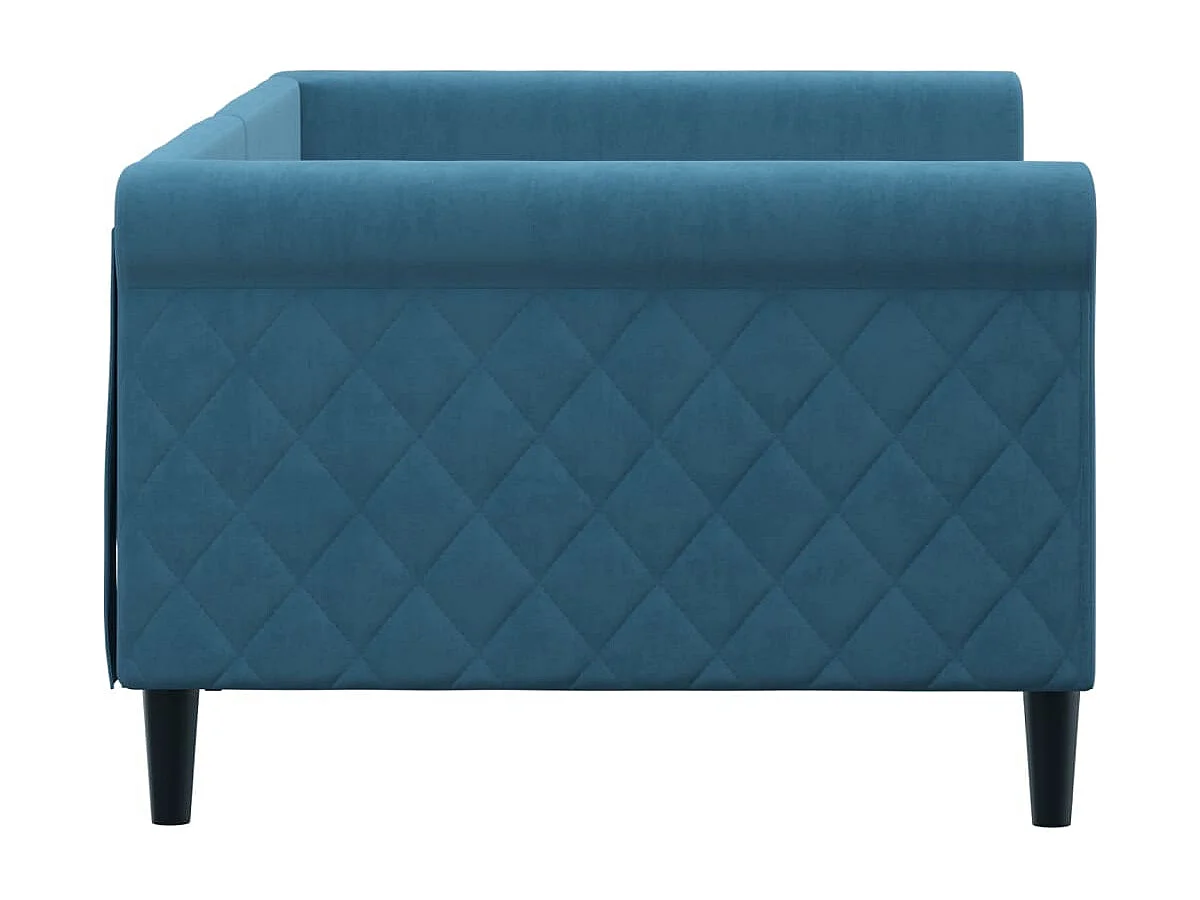 Slaapbank 90x200 cm fluweel blauw