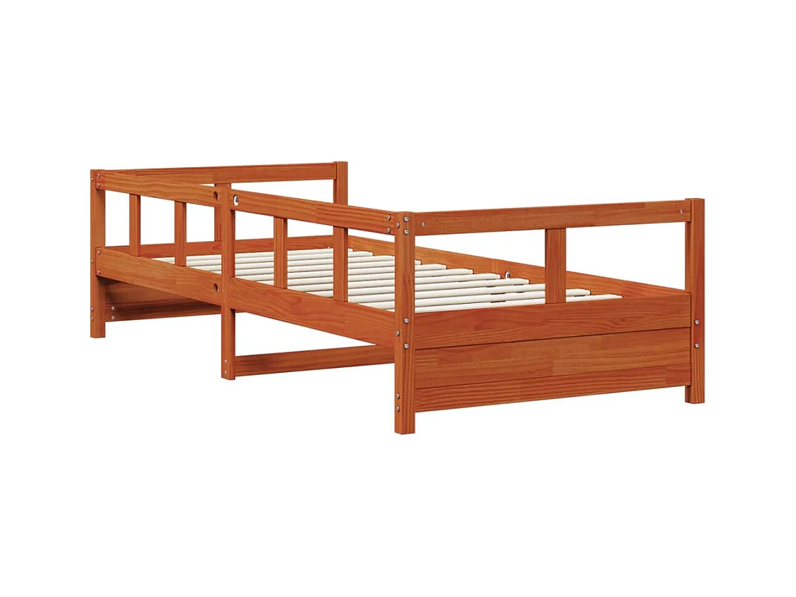 Slaapbank zonder matras 80x200 cm massief grenenhout wasbruin