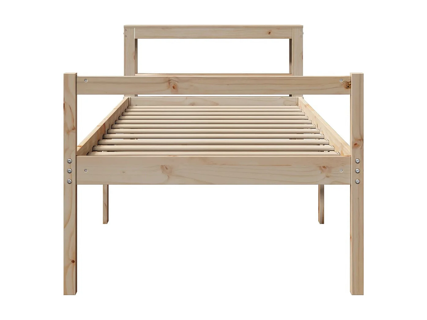 Cama personas mayores con cabecero madera maciza pino 90x190 cm
