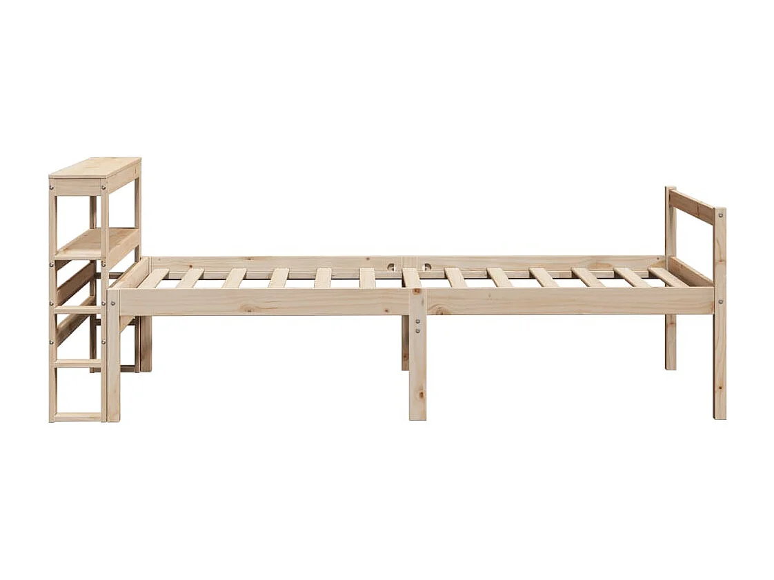 Cama personas mayores con cabecero madera maciza pino 90x190 cm