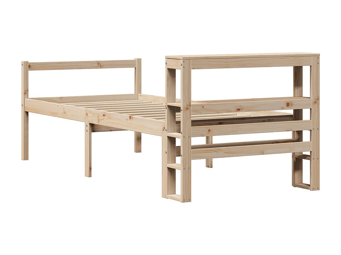 Cama personas mayores con cabecero madera maciza pino 90x190 cm