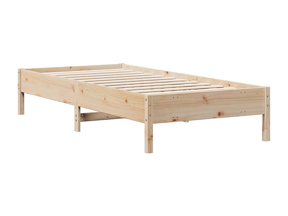 Bed met boekenkastukkenzonder matras massief grenenhout 100x200 cm