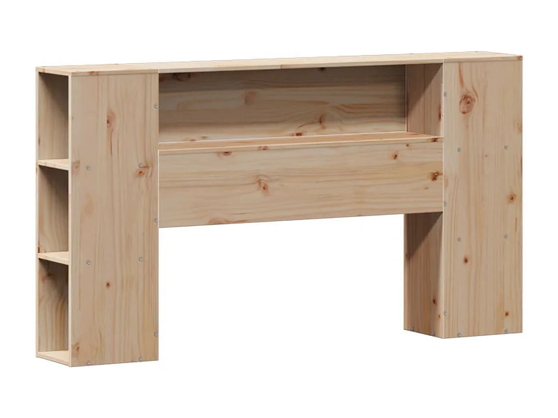 Bed met boekenkastukkenzonder matras massief grenenhout 120x200 cm