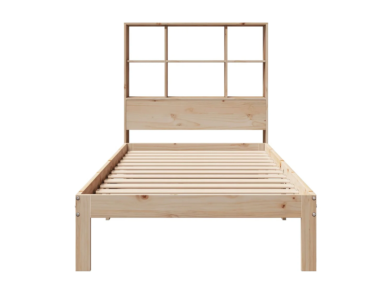 Bed met boekenkastukkenzonder matras massief grenenhout 90x190 cm