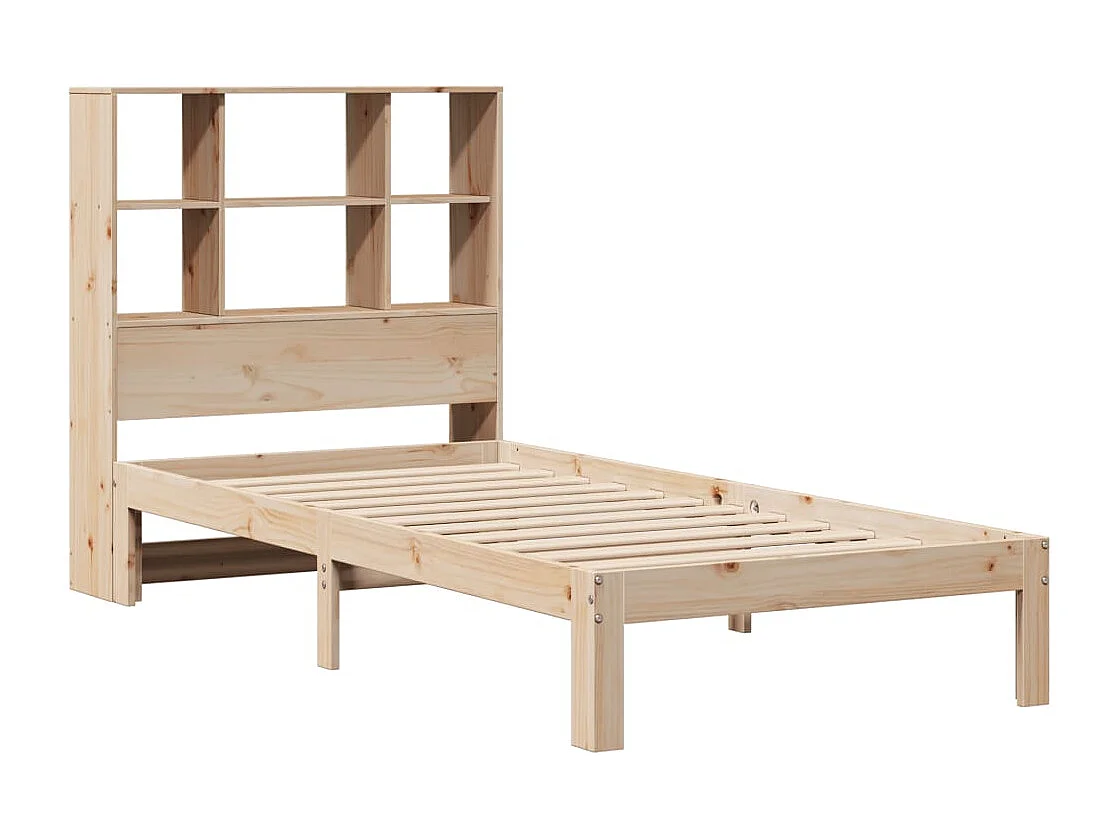 Cama com estante sem colchão 90x200 cm pinho maciço