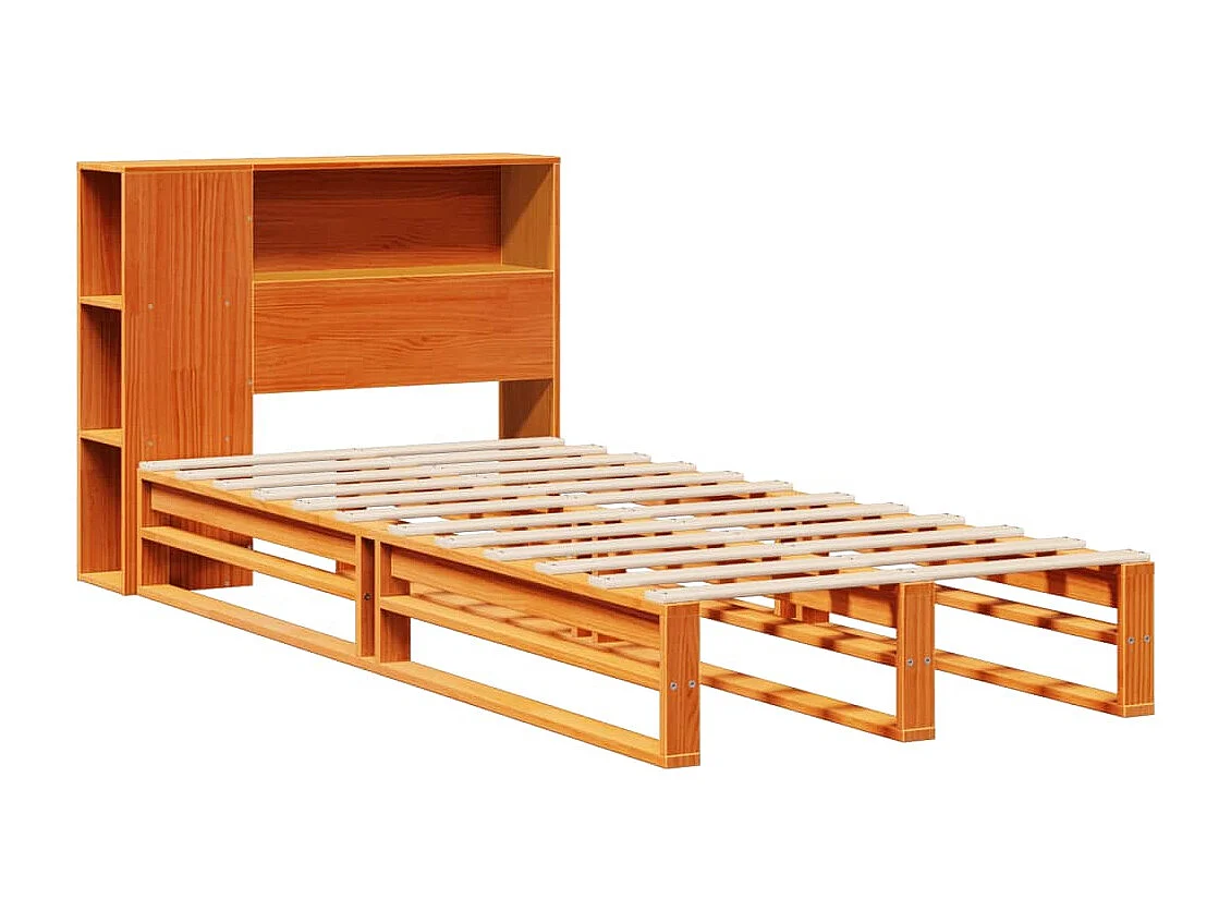 Cama com estante sem colchão 75x190 cm madeira maciça