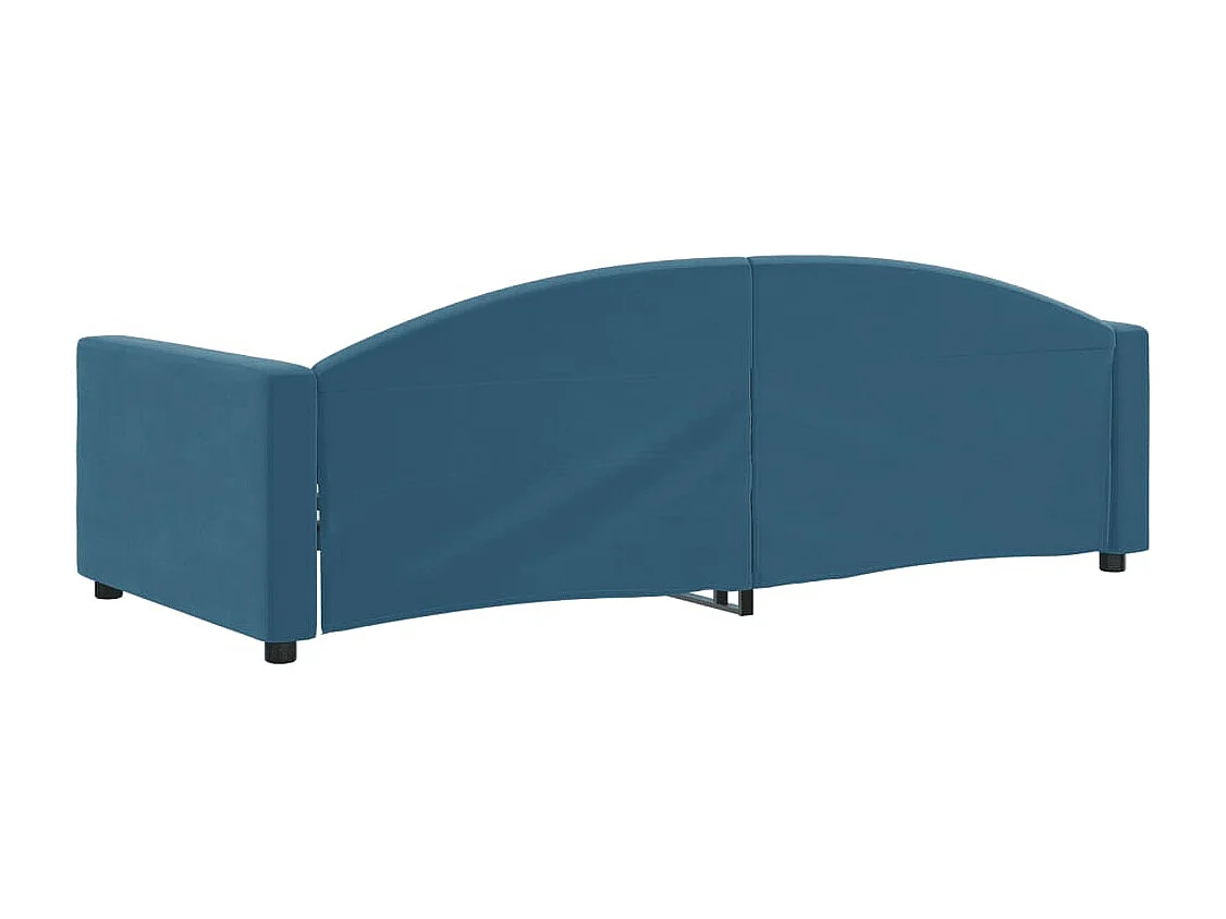 Sofá cama terciopelo azul 90x200 cm