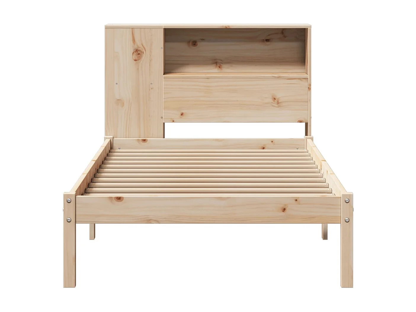 Cama con estantería sin colchón madera maciza de pino 90x190 cm