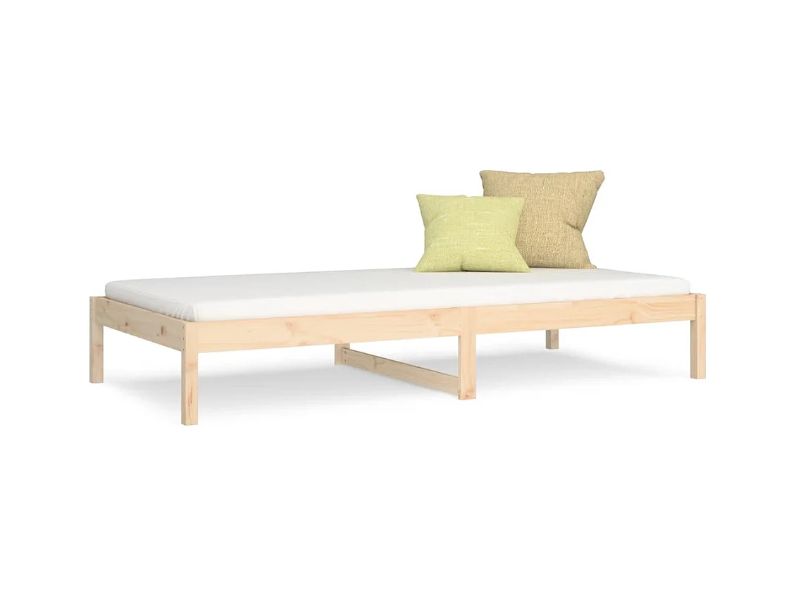 Sofá cama madera maciza de pino 90x200 cm