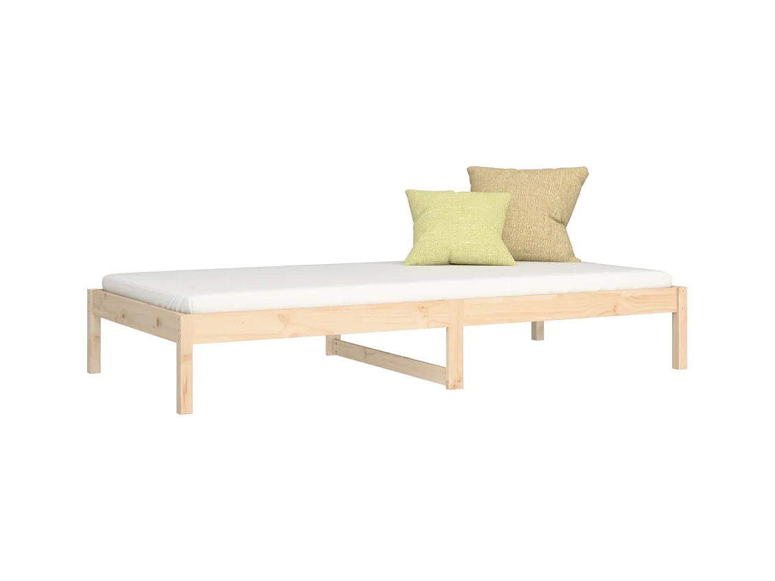 Sofá cama madera maciza de pino 90x200 cm