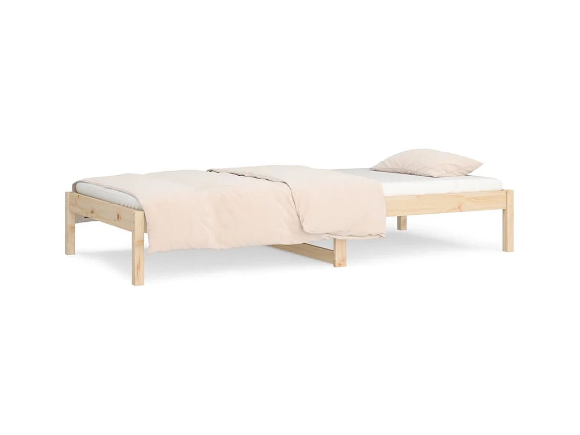 Sofá cama madera maciza de pino 90x200 cm