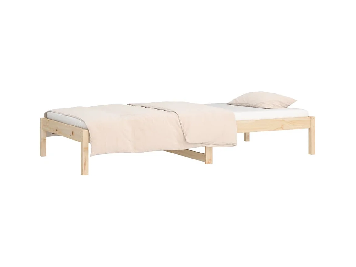 Sofá cama madera maciza de pino 90x200 cm