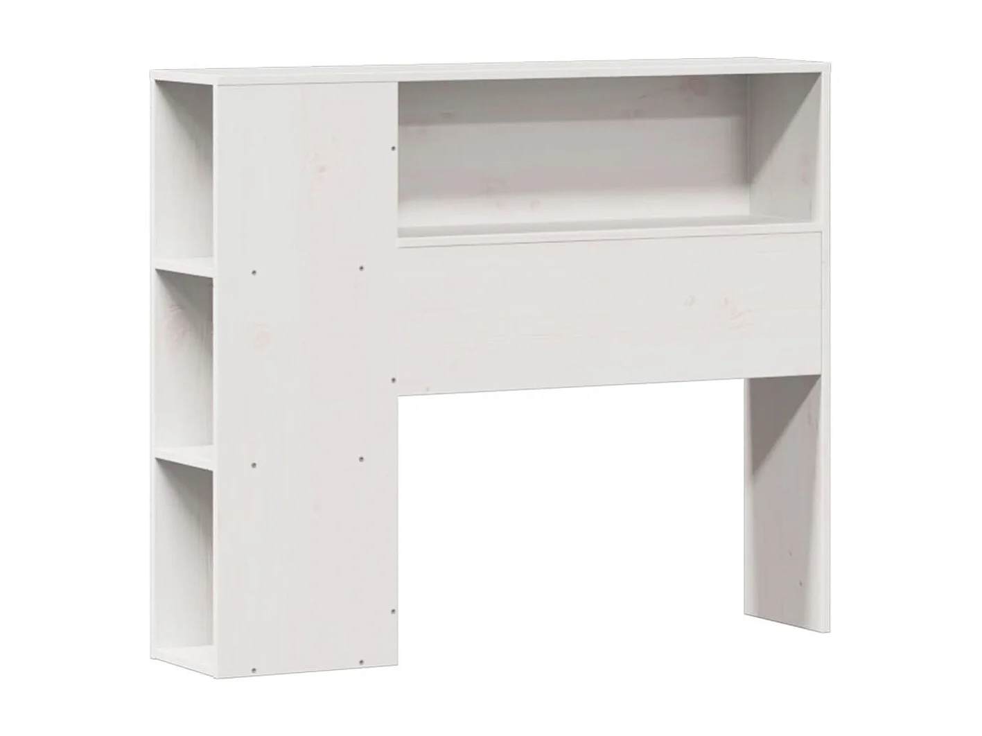 Cama com estante sem colchão 90x200 cm pinho maciço branco