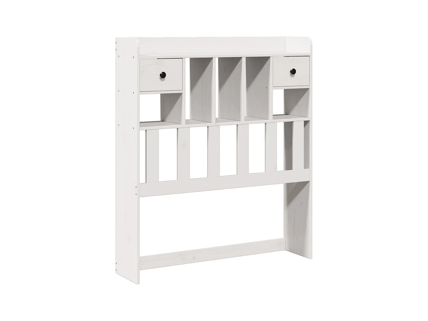 Cama com estante sem colchão 90x200 cm pinho maciço branco