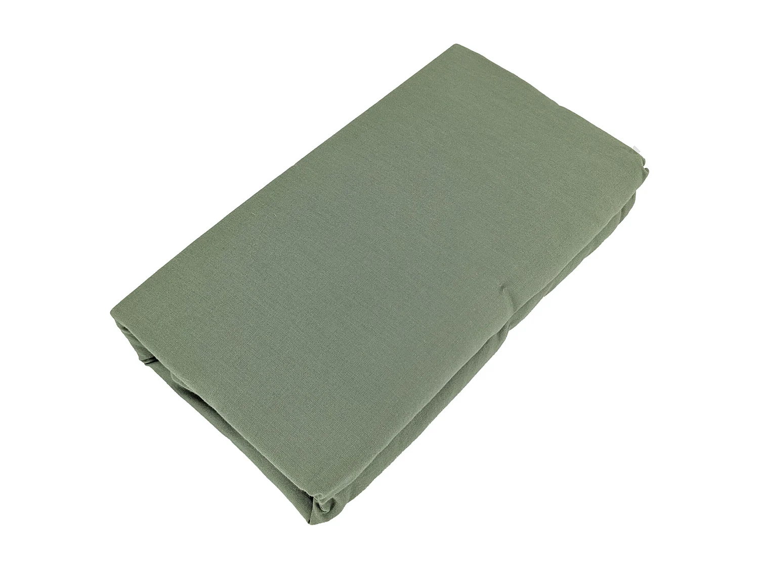 Drap housse PALACE pur coton lavé 90x190 cm bonnet 30 cm uni vert mousse