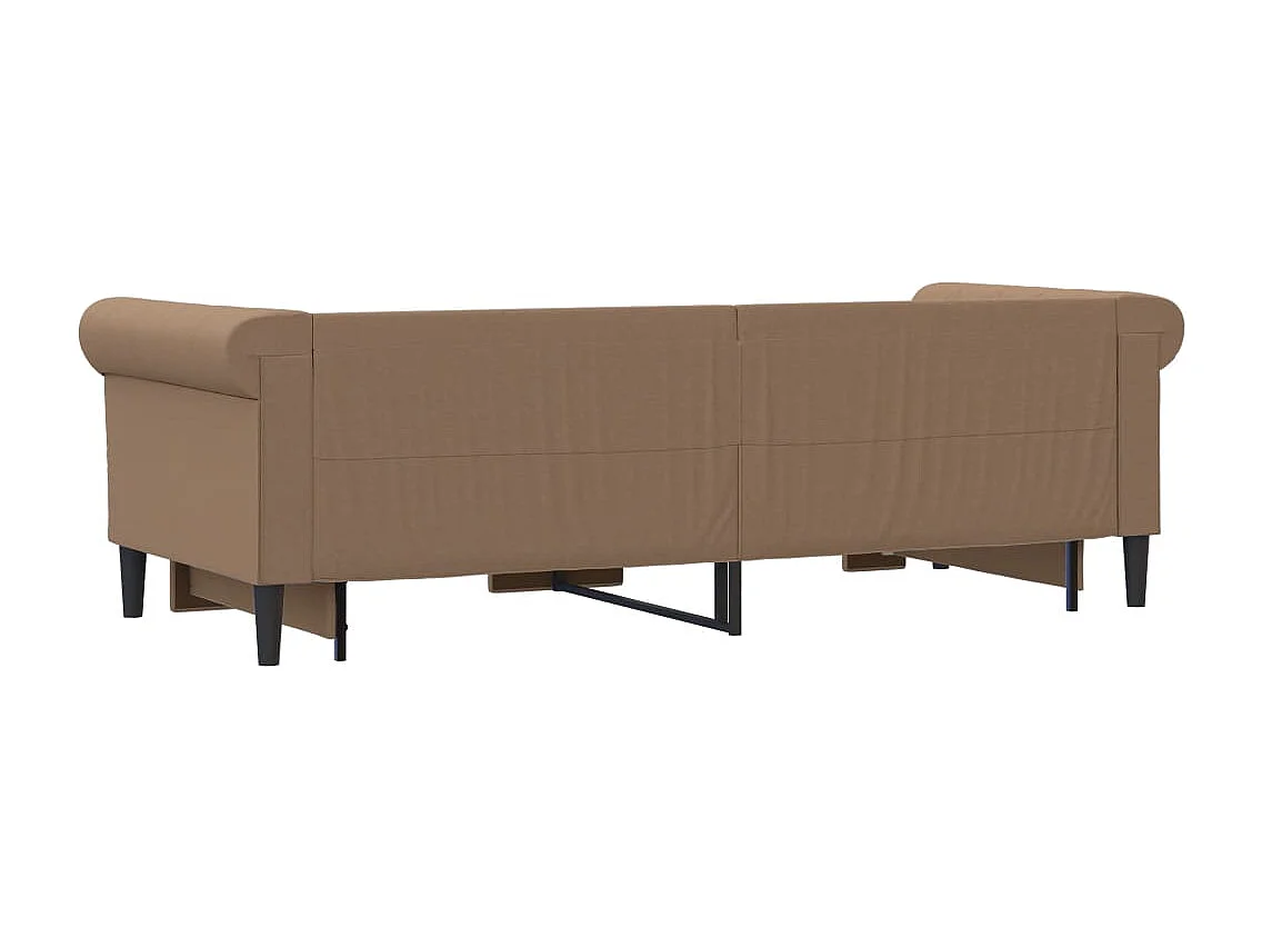 Sofá-cama c/ gavetão e gavetas 90x200 cm couro art. cappuccino