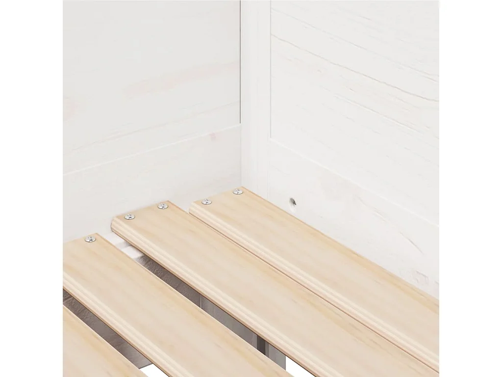 Slaapbank met onderschuifbed/lades zonder matras 80x200 cm wit