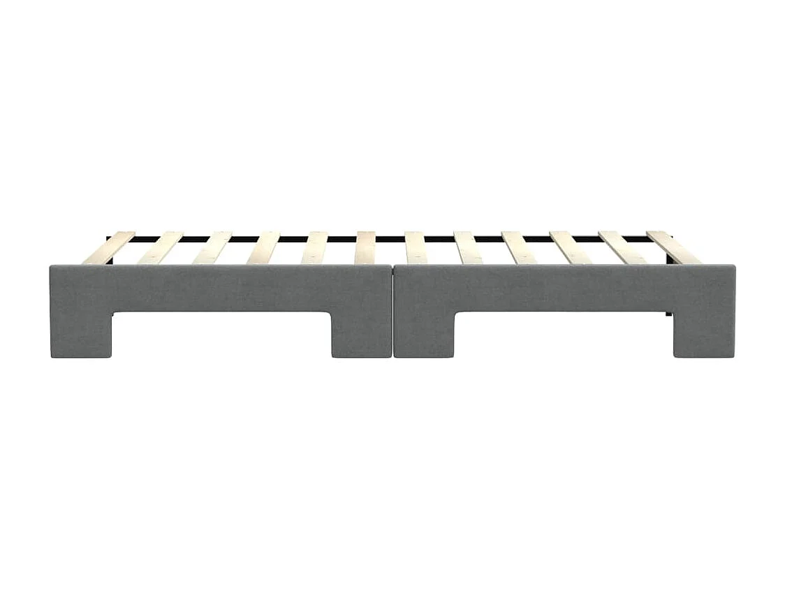 Slaapbank met onderschuifbed 80x200 cm stof donkergrijs