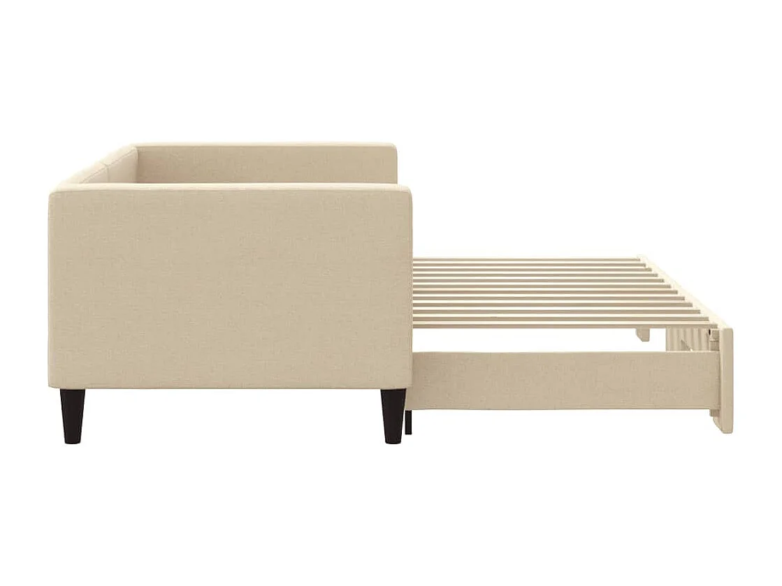 Sofá cama nido tela crema 80x200 cm